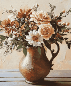 Blossoms in Vintage Vase Diamond Painting