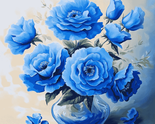 Blue Blossoms Diamond Painting