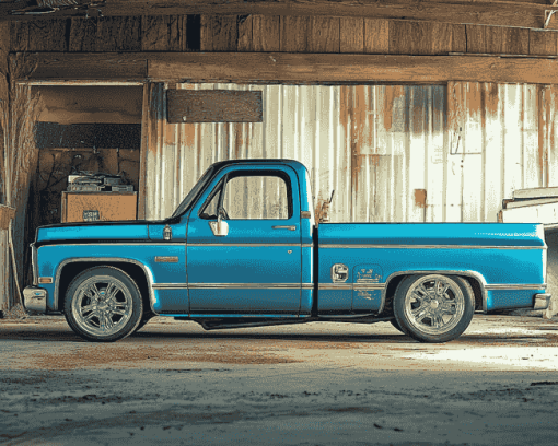 Blue C10 Chevy Truck Diamond Painting