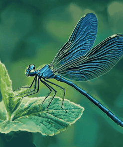 Blue Dragonfly Artwork Diamond Painting