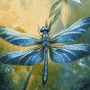 Blue Dragonfly Insect Diamond Painting