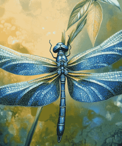 Blue Dragonfly Insect Diamond Painting