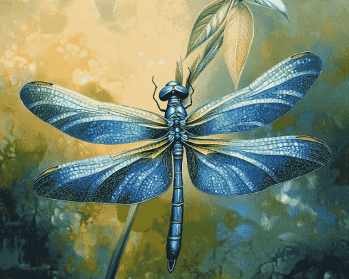 Blue Dragonfly Insect Diamond Painting