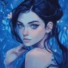 Blue Fantasy Girl Diamond Painting