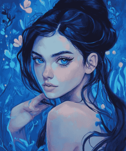 Blue Fantasy Girl Diamond Painting