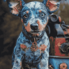 Blue Healer Puppy Diamond Painting