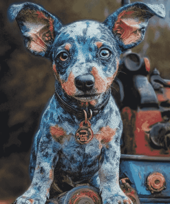 Blue Healer Puppy Diamond Painting