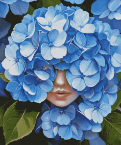 Blue Hydrangea Blossoms Diamond Painting