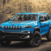 Blue Jeep Cherokee Adventure Diamond Painting