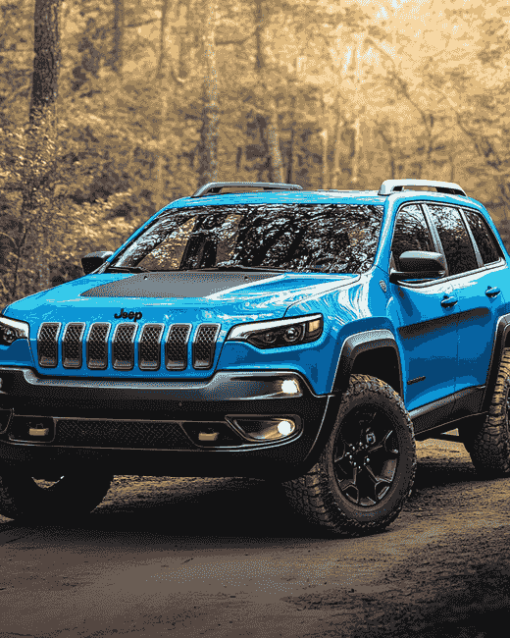 Blue Jeep Cherokee Adventure Diamond Painting