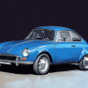 Blue Karmann Ghia Car Diamond Painting