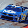 Blue Kyle Larson Racing Car Diamond Painting