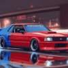 Blue Mustang Fox Body Diamond Painting