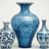 Blue Pottery Vases Diamond Painting