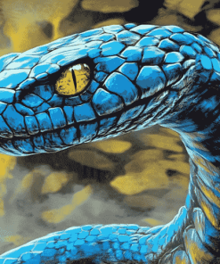 Blue Reptile Diamond Painting