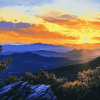 Blue Ridge Mountains Sunset Diamond Painting