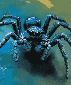 Blue Spider Insect Diamond Painting