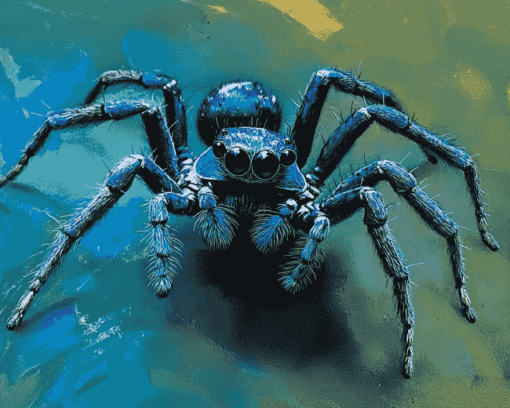 Blue Spider Insect Diamond Painting