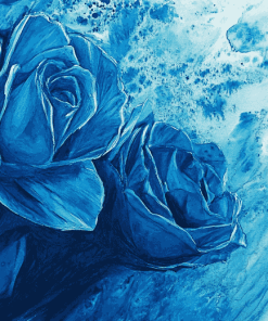 Blue Watercolor Masterpiece Diamond Painting