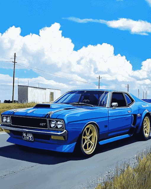 Blue Xb Gt Falcon Vehicles Diamond Painting