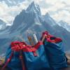 Blue and Red Mountain Bags Diamond Painting