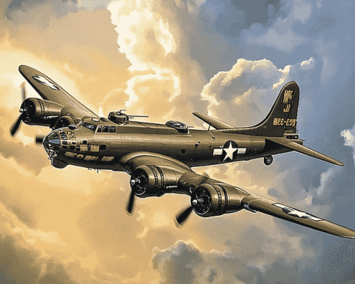 Boeing Memphis Belle B17 Aircraft Diamond Painting