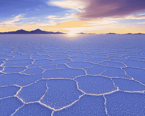 Bolivia Uyuni Salt Sunset Diamond Painting