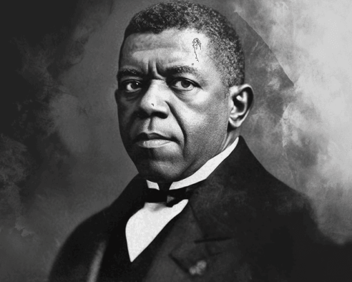 Booker Washington Monochrome Diamond Painting