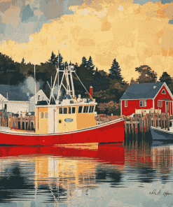 Boothbay Harbor Scenic Diamond Painting