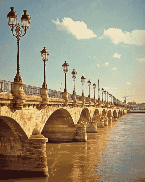 Bordeaux Pont De Pierre France Diamond Painting