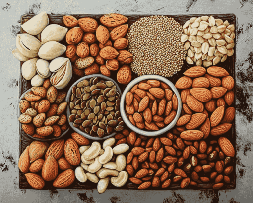 Botanical Seeds and Nuts Diamond Painting