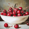 Bountiful Cherry Bowl Diamond Painting