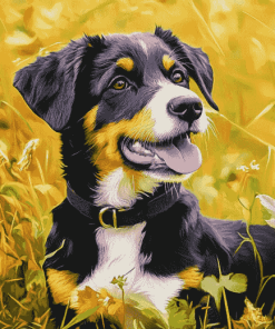 Boxer and Border Collie Puppies Diamond Painting