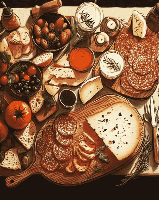 Breakfast Cheese Board Diamond Painting