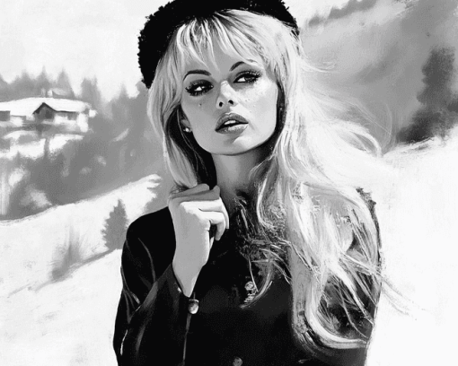 Bridget Bardot Monochrome Diamond Painting