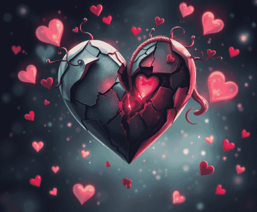 Broken Heart Fantasy Diamond Painting