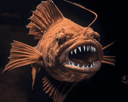 Brown Anglerfish Diamond Painting