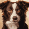 Brown Border Collie Puppy Diamond Painting