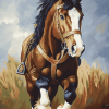 Brown Clydesdale Horse Diamond Painting