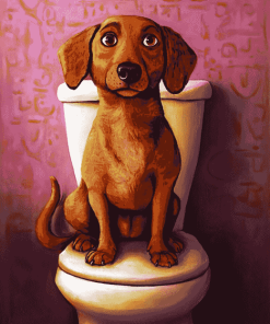 Brown Dog Cartoon Diamond Painting