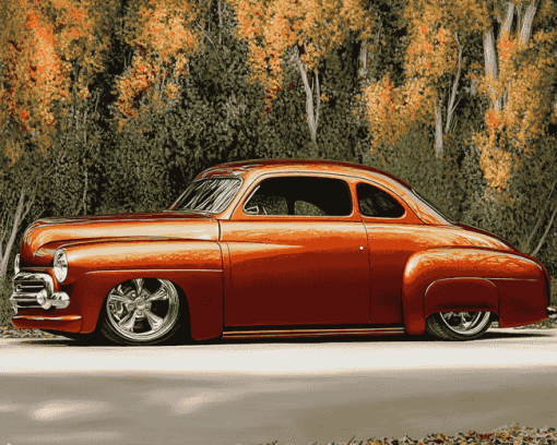 Brown Ford Coupe Diamond Painting