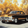 Brown HT Holden Classic Car Diamond Painting