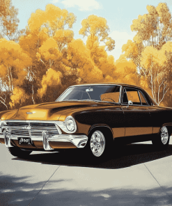 Brown HT Holden Classic Car Diamond Painting