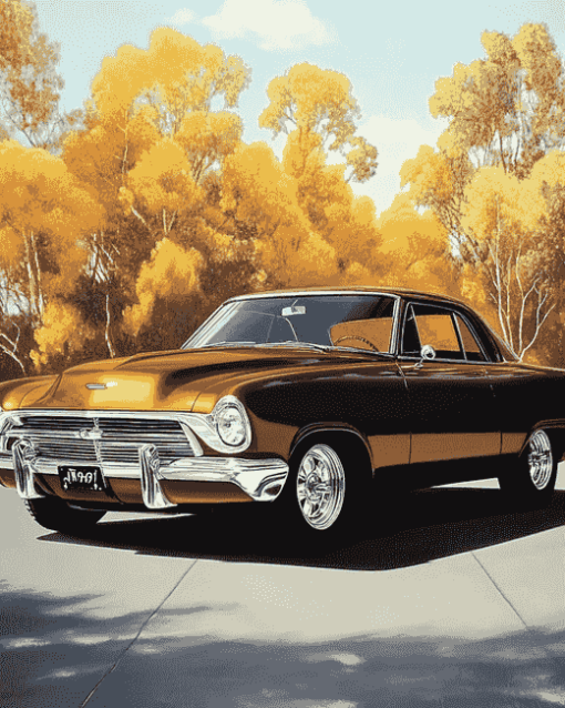 Brown HT Holden Classic Car Diamond Painting