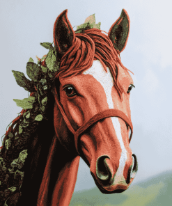 Brown Horse Portrait Diamond Painting