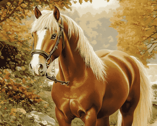 Brown Welsh Pony Horse Diamond Painting