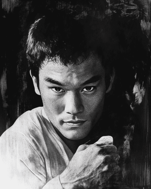 Bruce Lee Monochrome Diamond Painting