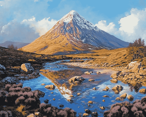 Buachaille Etive Mor Scenic Mountain Diamond Painting