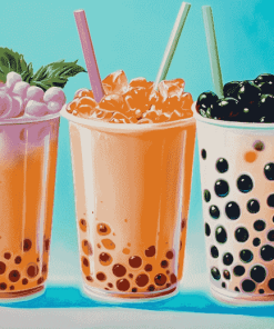 Bubble Tea Inspired Diamond Painting