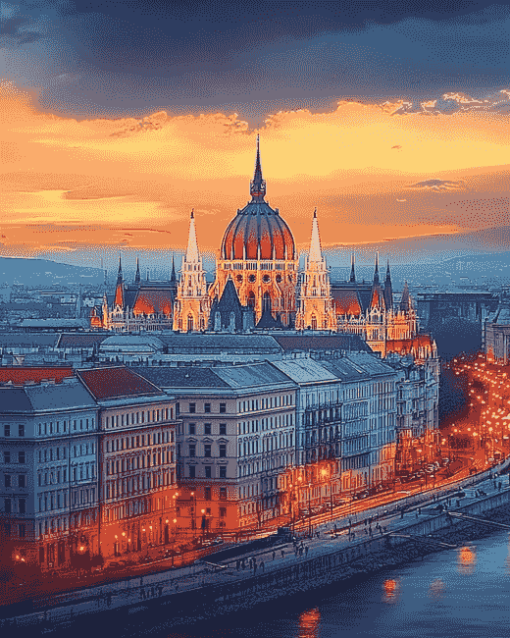 Budapest Cityscape Diamond Painting